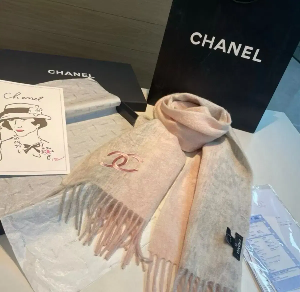 샤넬 CHANEL 캐시미어 목도리